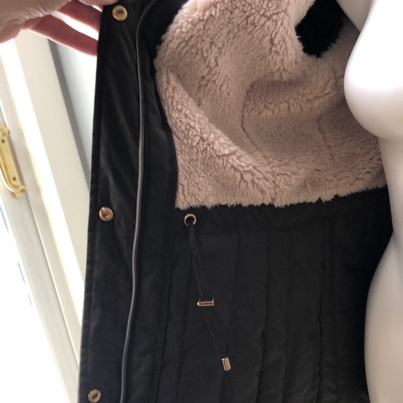 Jones New York Sport faux fur hood warm lined coat - Picture 5 of 8